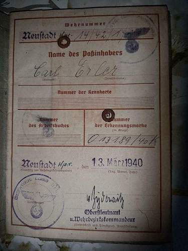 Soldbuch &amp; Wehrpass kriegsmarine