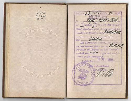 German official who issued the exit visa in Lodz 1939...