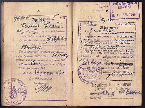 German official who issued the exit visa in Lodz 1939...