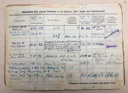 Help with some Soldbuch entries to Obergefreiter Ludwig Burgstaller