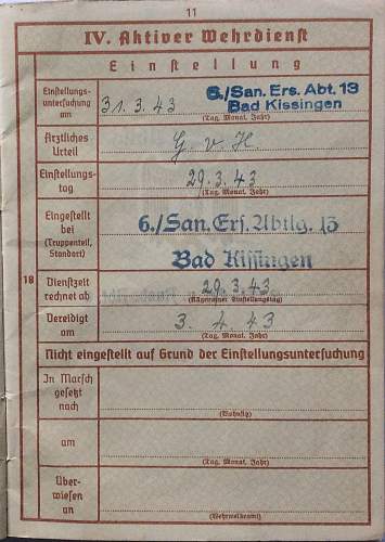 Wehrpass - Krankenträger and Sd.Kfz.2 Kettenkrad trained