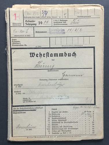Wehrstammbuch - Communist Party member and deserter.