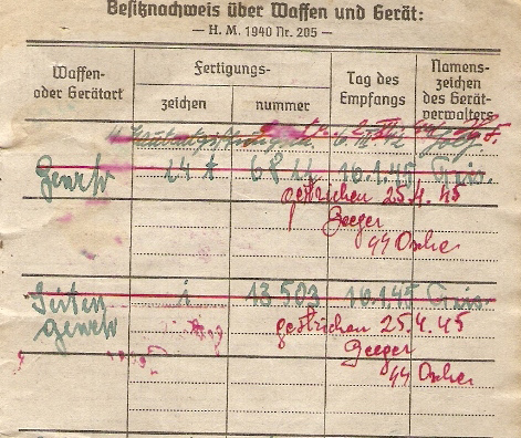 Luftwaffe Soldbuch - Rifle Numbers don't match?