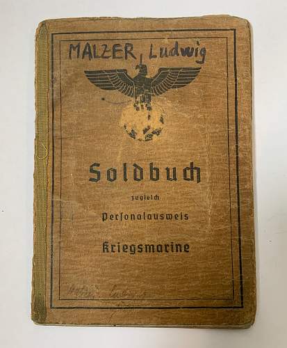 “Festung Lorient&quot; Kriegsmarine Soldbuch