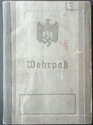 Wehrpaß - Condor Legion service.