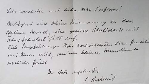 Translation needed letter by Paul Rosbaud