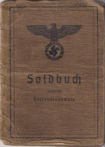 Soldbuch for a Fahrer on the Russian and and Italian Fronts