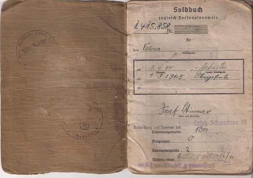 Soldbuch for a Fahrer on the Russian and and Italian Fronts