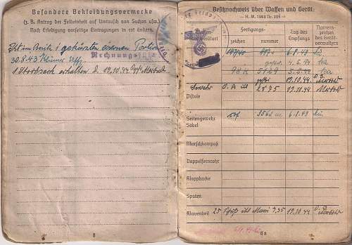 Soldbuch for a Fahrer on the Russian and and Italian Fronts