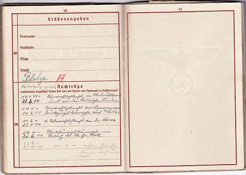 Wehrpaß Obergefreiter Alfred Koch - 376th Infantry Reg : Close Combat Clasp, others