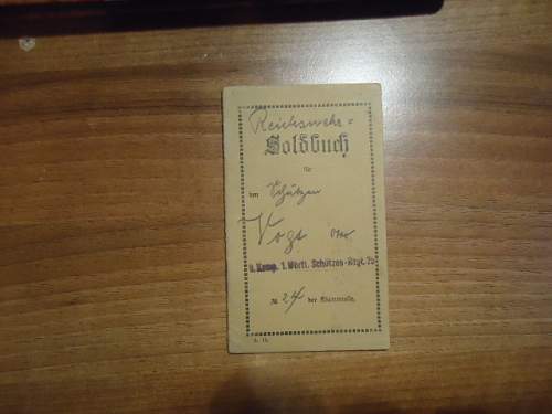 Provisional Reichswehr Soldbuch and Reichswehr IdCard