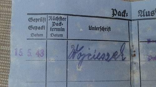 WW2 Fallschirm-Pruffchein Log Book ?
