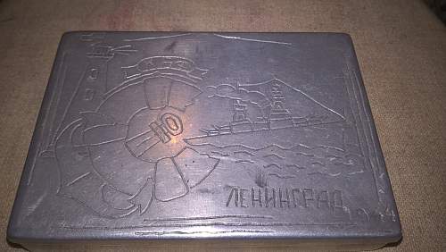 Soviet Navy Cigarette Case, Leningrad 1944