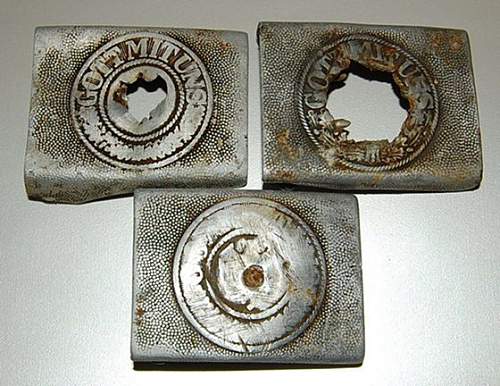 De-nazified german belt buckles!