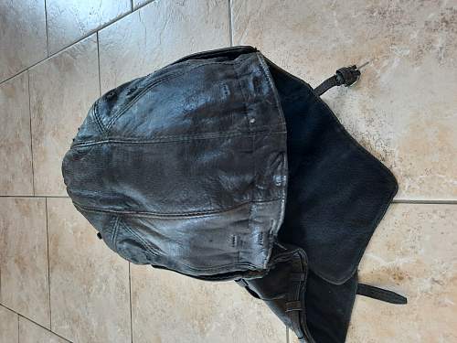 Leather soviet pilot cap?