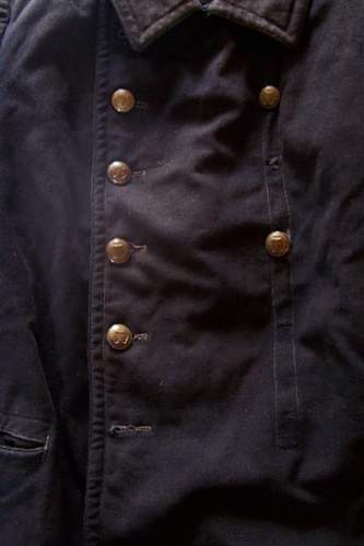 Navy coat.