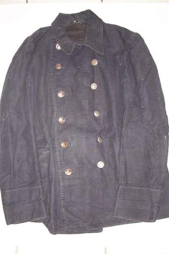 Navy coat.