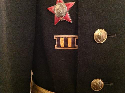 Navy Officers uniform + medals + documents