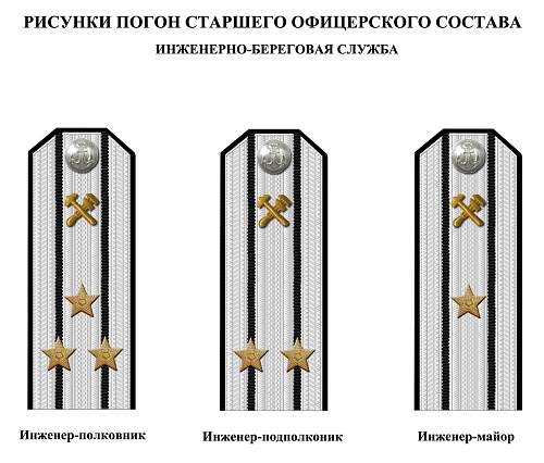 Rank insignia of Soviet navy 1943 year