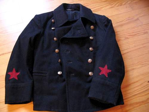 My navy items, coat and navy cap