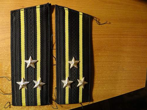 USSR naval officer shoulder straps .