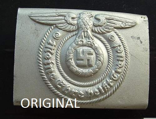 SS EM late war Steel Overhoff Original v Fake