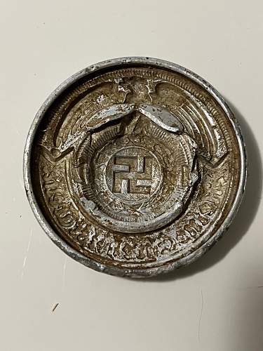 Incomplete SS officer's buckle. Fake?