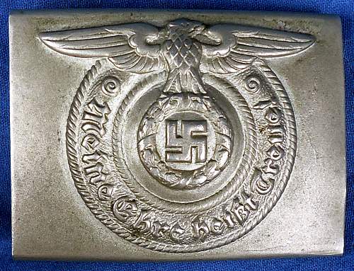 SS enlisted man's early nickel Buckle