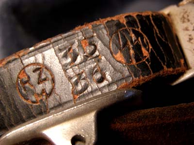 SS leather markings ( belt &amp; cross straps D rings Brocades etc)