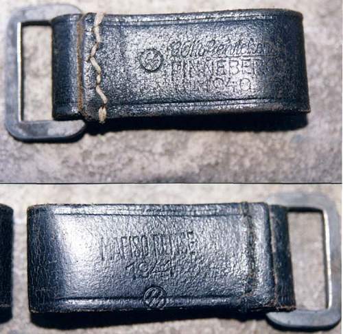 SS leather markings ( belt &amp; cross straps D rings Brocades etc)