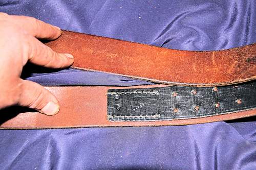 Fake SS leather markings ( belt &amp; cross straps D rings etc)