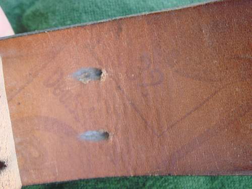 SS leather markings ( belt &amp; cross straps D rings Brocades etc)