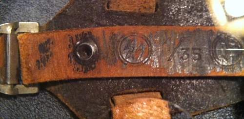 SS leather markings ( belt &amp; cross straps D rings Brocades etc)