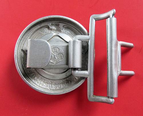 aluminum Overhoff produced SS Officer's belt buckle