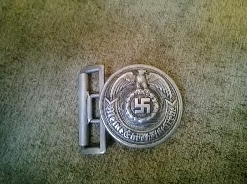 SS enlisted belt buckle and belt.