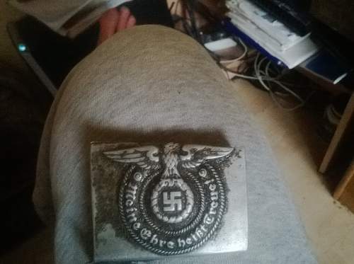 SS enlisted belt buckle and belt.