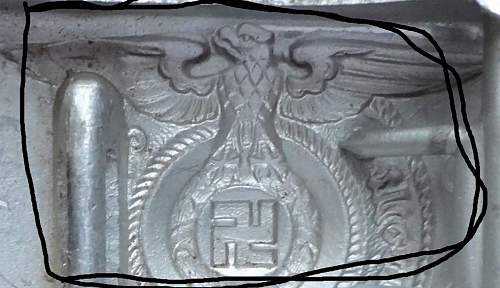 SS enlisted belt buckle and belt.