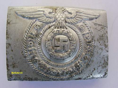 SS enlisted belt buckle and belt.