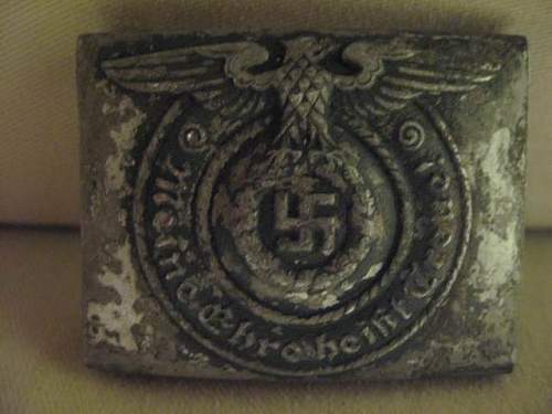 SS Elite Buckle with RZM Mark and Numbers and Luftwaffe Enlisted Man's Buckle: Authentic pieces?