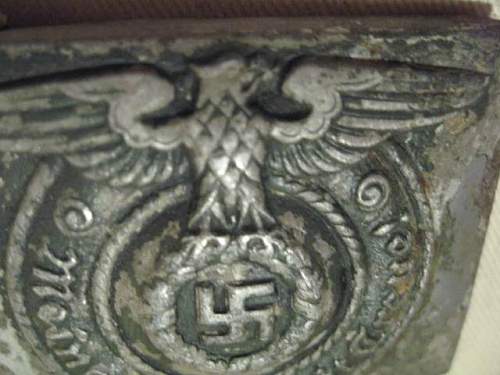 SS Elite Buckle with RZM Mark and Numbers and Luftwaffe Enlisted Man's Buckle: Authentic pieces?