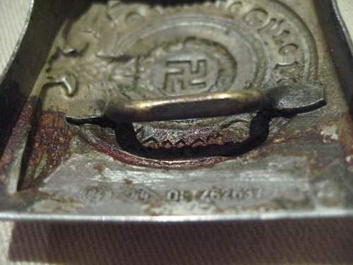 SS Elite Buckle with RZM Mark and Numbers and Luftwaffe Enlisted Man's Buckle: Authentic pieces?