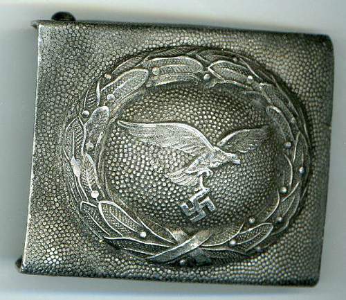 SS Elite Buckle with RZM Mark and Numbers and Luftwaffe Enlisted Man's Buckle: Authentic pieces?