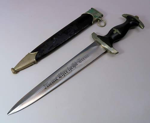 early SS ground Röhm dagger w/ anodized scabbard