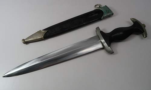 early SS ground Röhm dagger w/ anodized scabbard