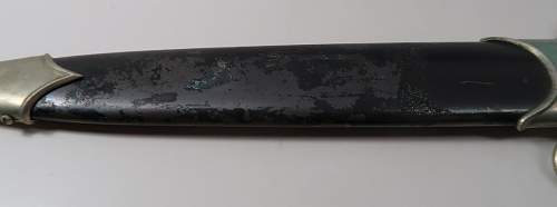 early SS ground Röhm dagger w/ anodized scabbard
