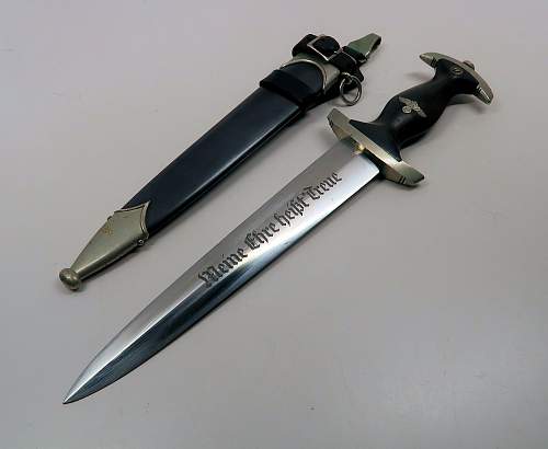 NAMED SS Officer's dagger w/ US Vet provenance