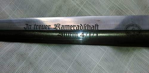 Strange SS DAGGERS BY HAMMESFAHR WITH DEDICATION (GIFT DAGGERS)