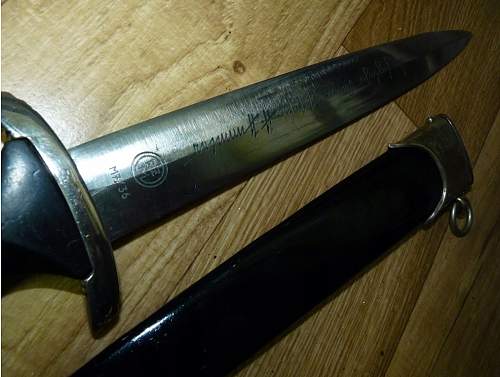 Himmler SS dagger with RZM Number