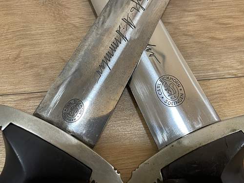 Mystery of Eickhorn logos on dedication daggers