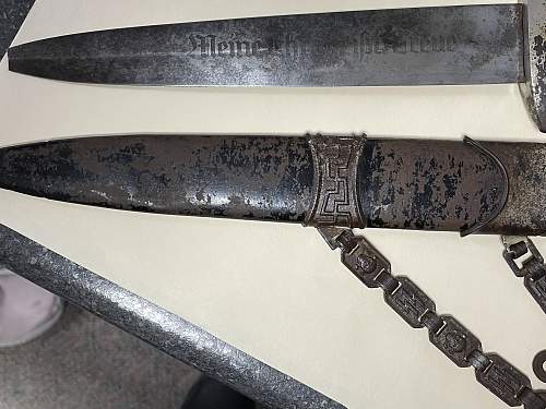 Chained SS dagger rough cond. barn find opinions